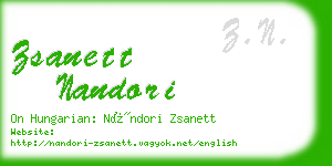 zsanett nandori business card